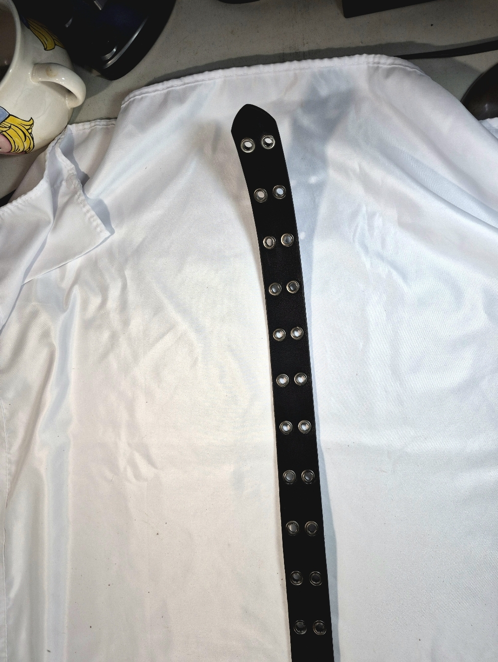NWOT Black Double Grommet Belt Alternative Punk Grunge Moto Biker Y2k Unisex - Picture 10 of 13